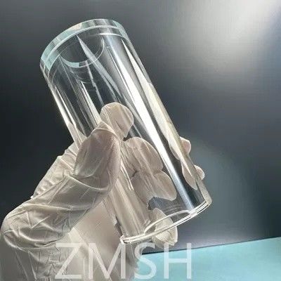 사파이어 튜브 OD50mm ID25.4mm 길이 100mm AL2O3 C축 KY 방법 모스 9.0 사용자 정의