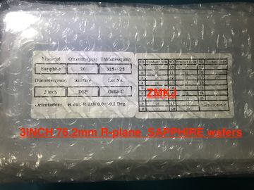 3인치 R-축 76.2mm Al2O3 사파이어 크리스탈 웨이퍼 맞춤형 사파이어 유리 SSP 0.43mm