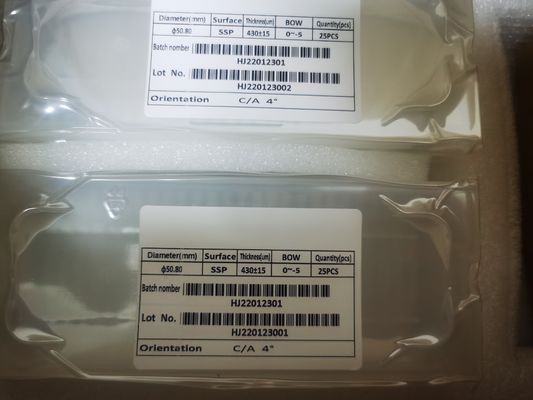 좋은 가격 광학적 두께 400 um DSP SSP 0˚ 동안 2 인치 3 인치 4 인치 사파이어 웨이퍼 온라인으로